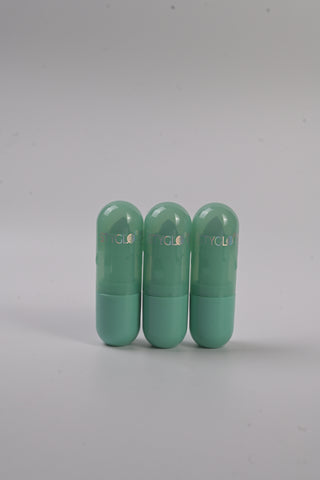 Sea green, clear pastic, matte lipstick